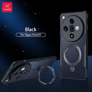 Original Xundd For Oppo Find X7 Ultra Cover Magnetic Holder Case Luxury Magnet Ring Stand Phone Case