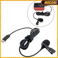 WDCOOL Lavalier Lapel Microphone, Type C Audio Mic Professional Noise Reduction, Omnidirectional Cam