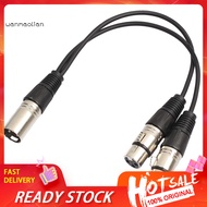 <wanmaolian> 03m XLR Y Splitter Cable 3 Pin 1 Male to 2 Female Convertor Adapter Cable