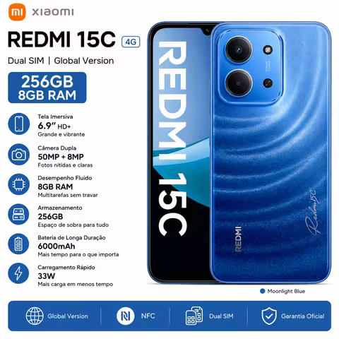 Xiaomi Redmi 15C 4g Dual Sim 256Gb/8Gb Ram 6.9" 50Mp/8Mp - Moonlight Blue (Global)