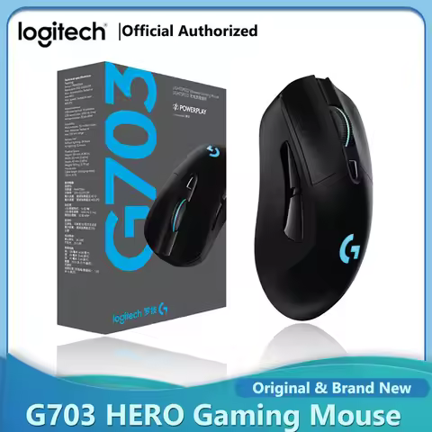 Logitech G703 HERO Sensor Gaming Mouse With 25600DPI Lightspeed Wireless Mice POWERPLAY Compatible f