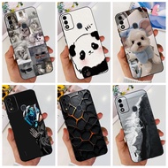 For ITEL A48 2020 Casing Cute Cartoon Soft Silicone Shockproof TPU Black Phone Cover For Itel A48 A 
