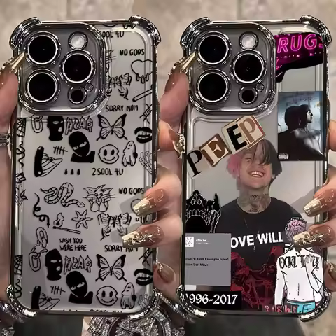 Rapper Lil Peep Hell Boy Plating Case For vivo V29e Y200 V27 S16 T1 S15 V25 V23 S12 Y38 Y28 Y03 Y17s