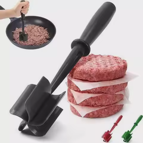 Handheld Meat Masher Ergonomic Design Nylon Material Durable Heat-Resistant Kitchen Tool Potato Mash