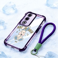 YBD Clear Case For OPPO A5 A5i Pro A3 Pro 2025 Protective Cover Purple Graffiti Bear