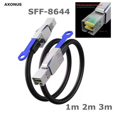 Mini SAS HD Data Server Raid Cable,External Mini SAS 36pin SFF-8644 to SFF-8644 for Hard Disk Server