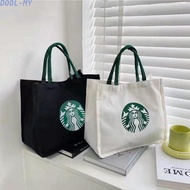 Star*bucks Canvas Bag 1PC Canvas Durable With Buckle Large Capacity Handbag
