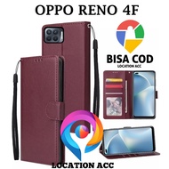 Oppo RENO 4F FLIP LEATHER CASE PREMIUM-FLIP WALLET LEATHER CASE For OPPO RENO 4F - WALLET CASE-FLIP COVER LEATHER-Book COVER