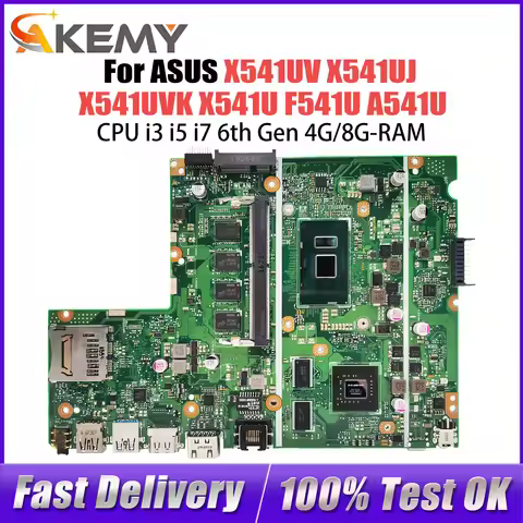 X541UV Laptop Motherboard For ASUS X541UJ X541UVK X541U F541U A541U Mainboard I3 I5 I7 CPU GT920M 4G