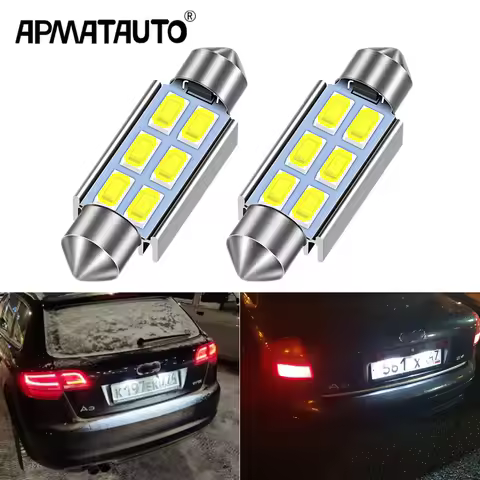 4pc 36MM C5W White LED License Plate Light CANbus No Error For Audi A2 A3 A4 A5 A6 A7 A8 Q5 Q7 R8 RS
