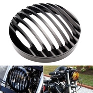 5 3/4" Motorcycle Black Aluminum Front Headlight Grill Cover For Harley Sportster Roadster XL1200R X