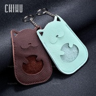 ((Taiwan Shipment) Lucky Cat Cartoon Genuine Leather Access Control Card Holder Cute Female Student 