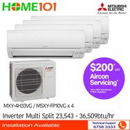 (PRE-ORDER) Mitsubishi StarMex Multi-Split AirCon MXY-4H33VG/MSXY-FP10VG x 4