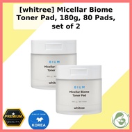 [whitree] Micellar Biome Toner Pad, 180g, 80 Pads, set of 2 / Korean Toner Pad / Gentle Cleansing by