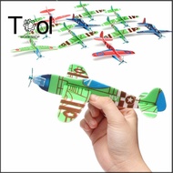 TOOL WORKSHOP 10Pcs DIY มือโยน เด็กของขวัญเด็ก โมเดลเครื่องบิน เครื่องร่อนบิน เครื่องบินโฟม ของเล่นเครื่องบิน