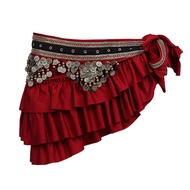 cod Tribal Bellydance Clothes Gypsy Costume Accessories Fringe Wrap Retro Coins Belts Hip Scarf Shim