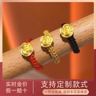 Gold Bracelet Gold Bracelet Women Gold Bracelet Gold Bracelet Transfer Beads Pure Gold 999 Rose Pure