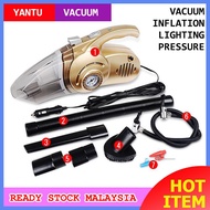 YANTU LED Torch Light/Air Pressure Gauge/Tyre Air Pump/4in1 Handheld Car Vacuum