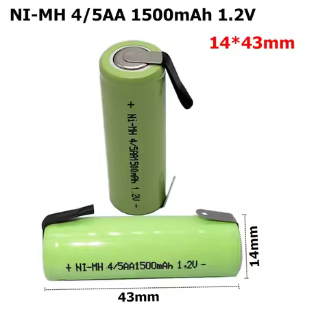 New 1500mAh Ni-MH 4/5AA Battery For Braun Oral B Electric Toothbrush 1.2V 42mm x 14mm Batteries For 