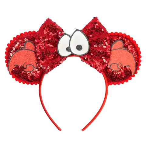 HEROCROSS Disney Mickey Mouse Ears Headband Beautiful Sequins Bow Hairband Women Birthday Gift Girls