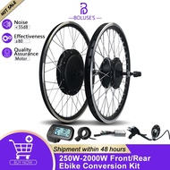 【hot】☃ Electric Conversion 250W-3000W Front/Rear Hub Motor Brushless Gear/Gearless 16-29Inch700C eBike