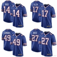 Hot NEW Buffalo Bills NFL Football Jersey Diggs Allen White Edmunds Tshirt Top Legend Blue Jersey Sport Tee Unisex