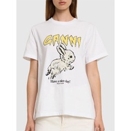 Ganni Youth Casual Top - Spring/Summer Rabbit Print T-shirt