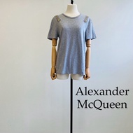ALEXANDER MCQUEEN Zipped Shoulders Grey Tee 拉鍊膊頭灰色T恤
