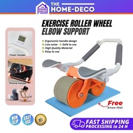 Elbow Support Roller Wheel Abdominal Wheel Automatic Rebound Muscle Elbow Support Fitness Exerciser Gym Equipment Timer