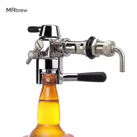 Glass/PET/Swing Top Beer Bottle Filler No Foam Beer Tap Filling Beer Barrel Dispenser Homebrew Defoa
