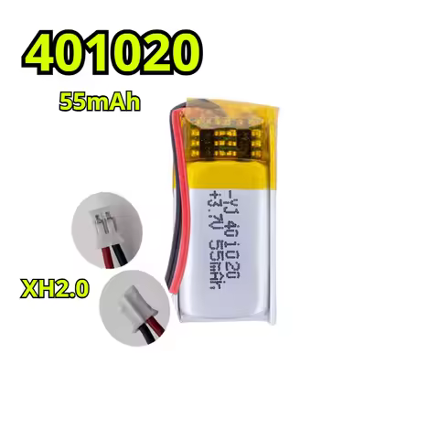 401020 Rechargeable Li-Polymer Battery 55mAh 3.7V Bluetooth Headphones Beauty Devices Small Electron
