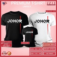 T-Shirt Cotton Johor RED LINE Shirt Lelaki Shirt perempuan Baju lelaki Baju perempuan lengan pendek lengan panjang