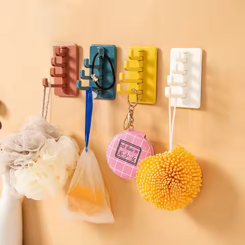 2pcs Non perforated organ hook, strong dormitory adhesive hook, strong wall adhesive hook, kitchen b