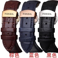 FOSSIL watch strap genuine leather fossil ES3737/3795/3843/4385/4386 butterfly buckle for men and women 4338