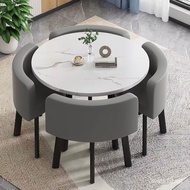 Reception Table and Chairs Negotiation Milk Tea Discussion Commercial Combination Reception Table Ro