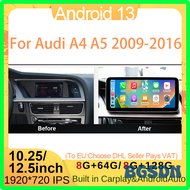 BGSDN Apple Carplay Voor Audi A4 A5 B8ระบบนำทาง Gps นำทางส่วนกลางมัลติมีเดีย Scherm 12.5 "Android13วิทยุอัตโนมัติ4G Wifi GFMDT
