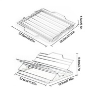 Adjustable Roasting Rack Stainless Steel Universal Grill & Oven Rack for 9x13 Pan Pork Beef Steak Ho
