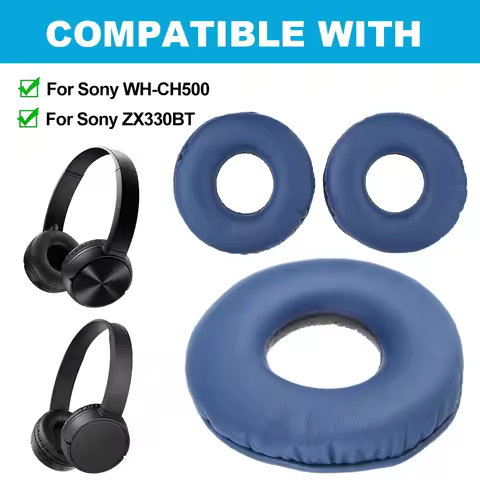 1 Pair Replacement Ear Cushion Memory Foam Earmuff PU Leather for Sony WH-CH500 ZX330BT ZX310BT for 