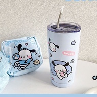 Ohaya Pochacco 600ml stainless steel cup Handy Cup 600ml Coffee Water Straw Cup