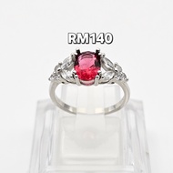 Cincin Perak Original 925 Perempuan (Silver Ring 925) (Cincin batu ) (Cincin Moden) #Warna batu boleh pilih pm seller