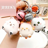 A170 Cute Civet Cat Tail Plush Keychain Rantai Kunci Ekor Kucing Musang Comel Fluffy Bag Hanger Gift