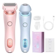 2 in 1 Ladies Electric Epilator IPX7 Waterproof Dual Head Ladies Electric Epilator Rechargeable Faci