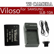 SAMSUNG REPLACEMENT BATTERY CHARGER VILOSO SLB10A / BATTERY FOR SAMSUNG SLB-10A / CHARGER FOR SAMSUNG SLB10A