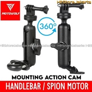 Motowolf GoPro Mounting Handlebar Rearview Motorcycle Bike GoPro Mount Bike