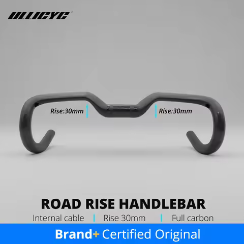 Ullicyc Hover Carbon Handlebar T1000 Full Carbon Rise Road Handlebar Rise 30mm Gravel Cockpit Intern