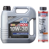 Liqui Moly Semi Synthetic MOS2 Leichtlauf 10W30 4L + Engine Flush 300ml