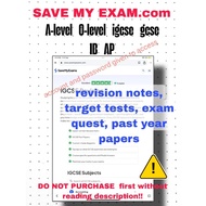 Save My Exam premium account A/O level GCSE IGCSE AP IB revision notes past papers target tests exam