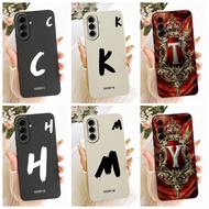 Cover For Samsung A37 5G Case Luxury A-Z Letters Fashion Cool Crown Silicone Phone Case For Samsung 