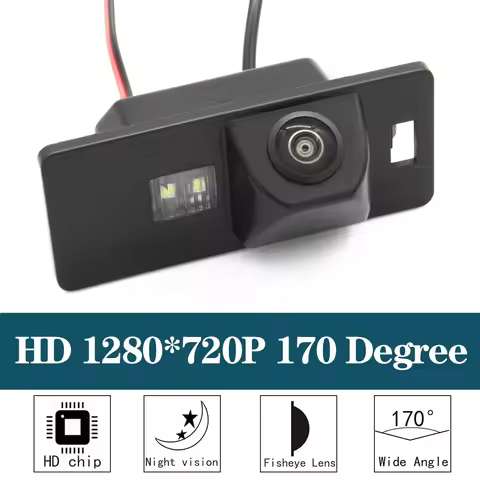 For Audi Q5 8R/A1/A4 B8/RS5/Q3/A8/Q7/S5 HD 720P 170 Degree Fisheye Lens Car Reversing Rear View Came