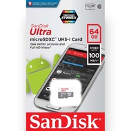 SanDisk Ultra Micro SD Card Class10 64GB (SDSQUNR-064G-GN3MN) เมมโมรี่ การ์ด ใส่ โทรศัพท์ มือถือ สมาร์ทโฟน กล้องติดรถ กล้องหน้ารถ กล้องรถ กล้องIP กล้องวงจรปิด